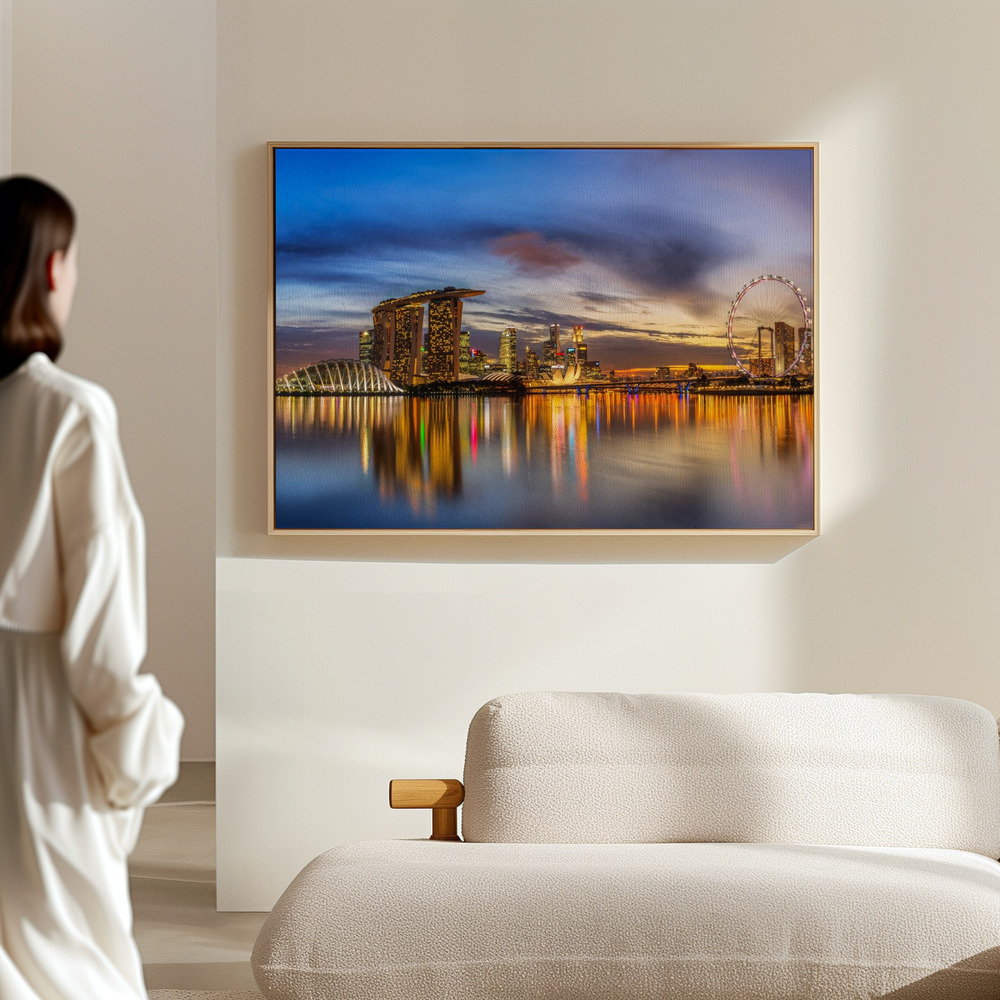 Canvas schilderi - Sunset by the Bay in the hall