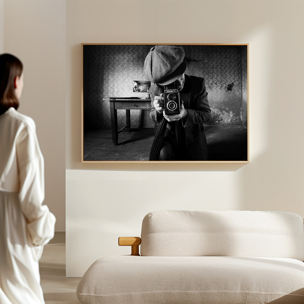 Canvas print - The photographer in the hall