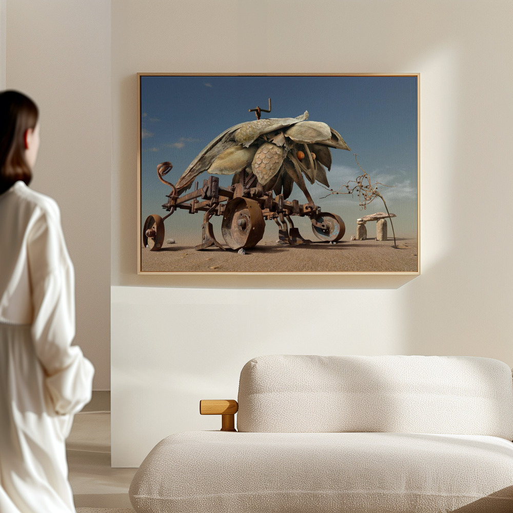 Canvas schilderi - Encounter in the desert in de hal