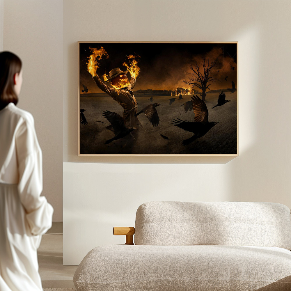 Canvas print - Jack-o'-Scarecrow in the hall