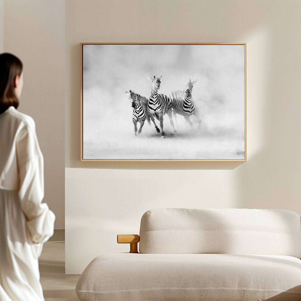 Canvas print - ZEBRAS in the hall