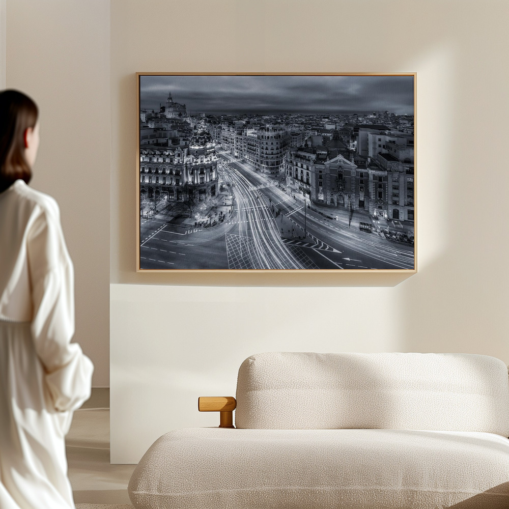 Canvas print - Madrid City Lights in the hall