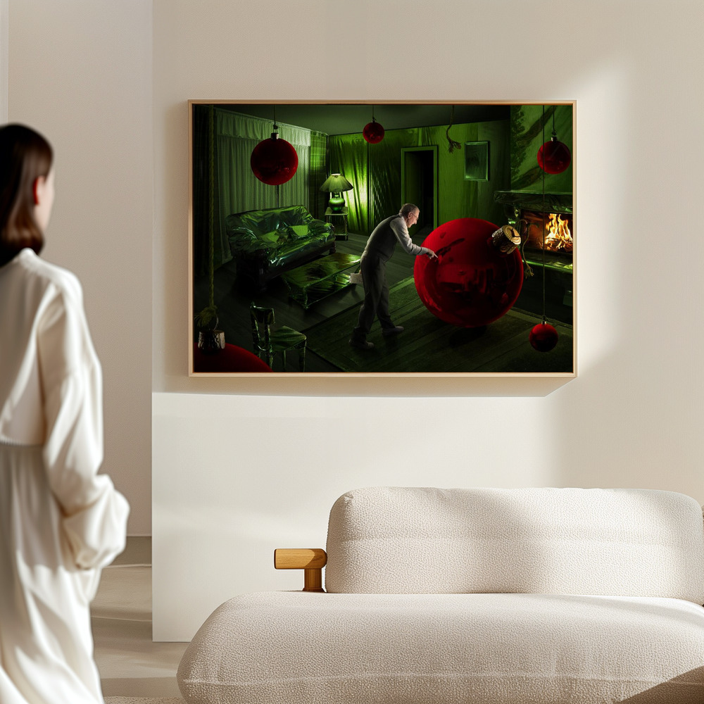 Canvas print - Christmas Madness in the hall