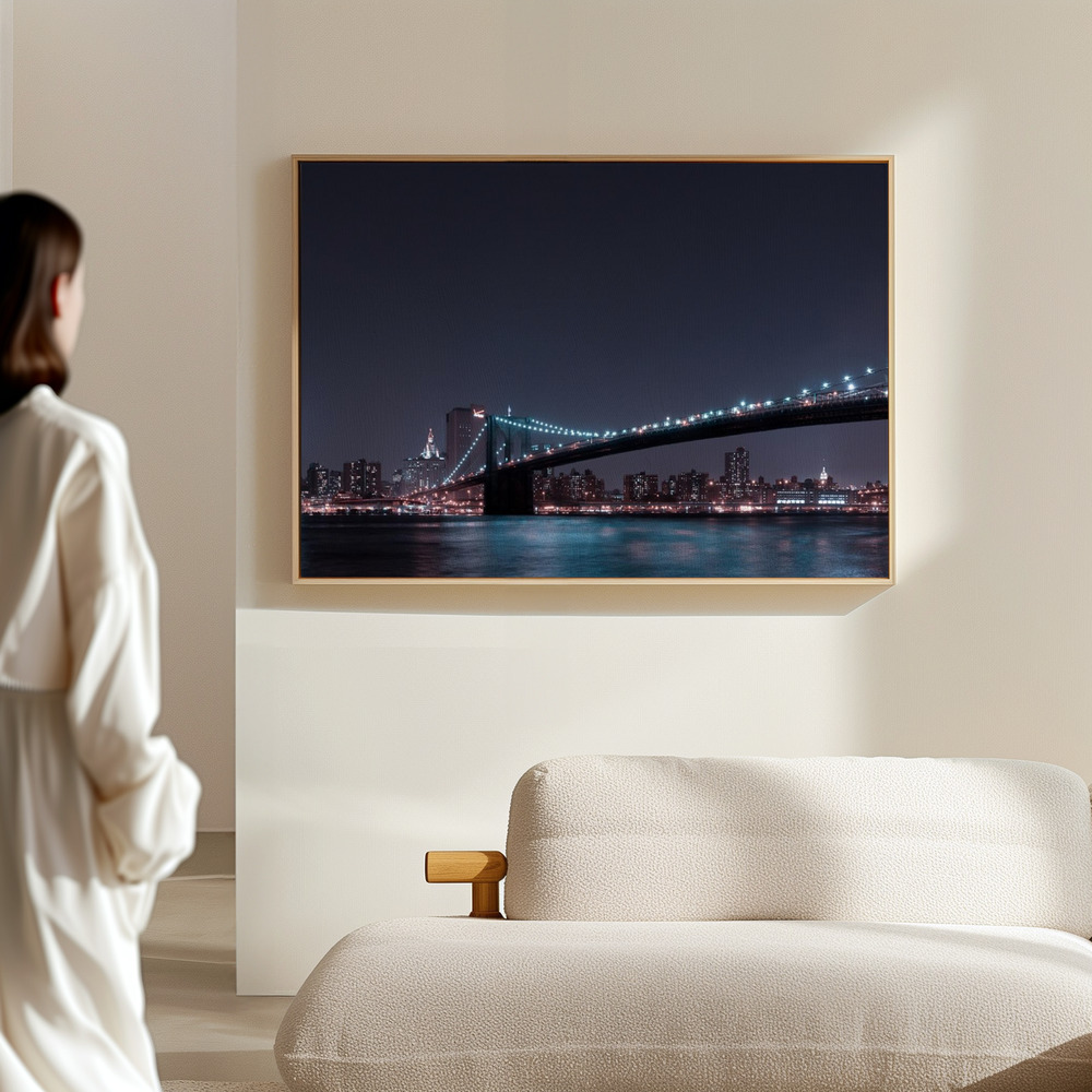 Canvas print - Manhattan Skyline and Brooklyn Bridge in the hall
