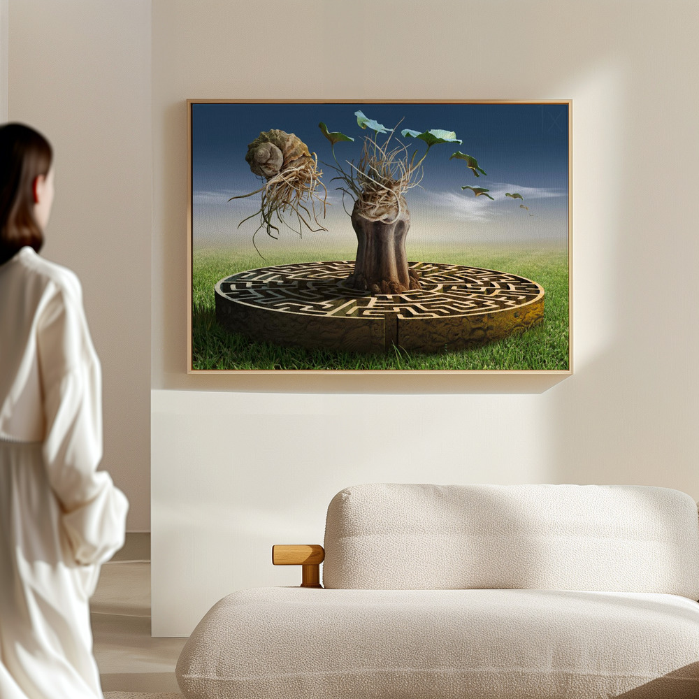 Canvas schilderi - Labyrinth in de hal