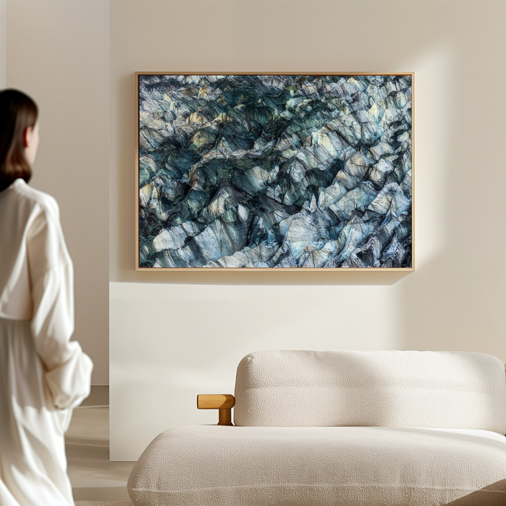 Canvas print - ICE Texture in Hopper Glacier in the hall