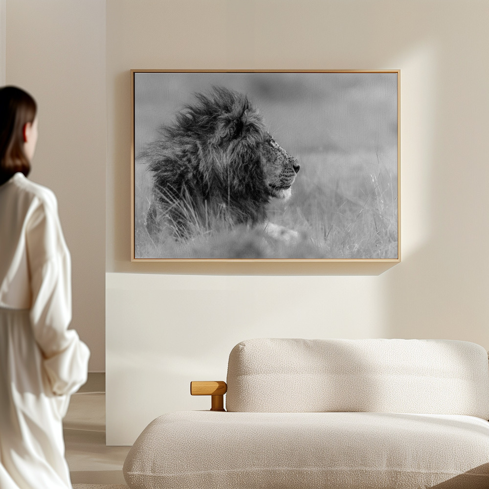 Canvas print - The king is alone in the hall