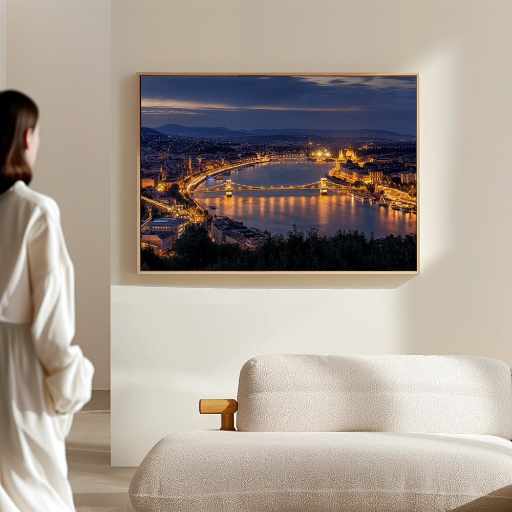 Toile - Panorama of Budapest dans le hall