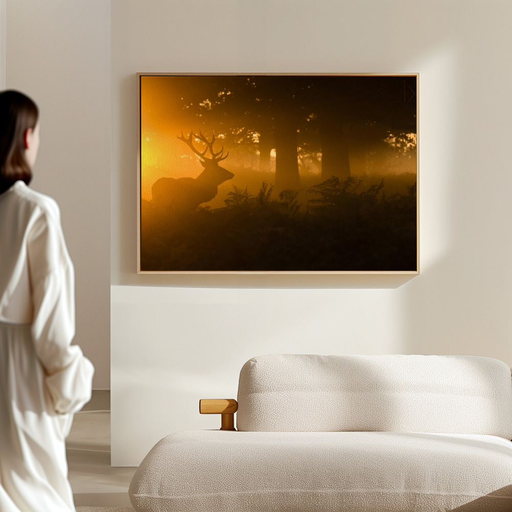 Toile - Stag in the mist dans le hall