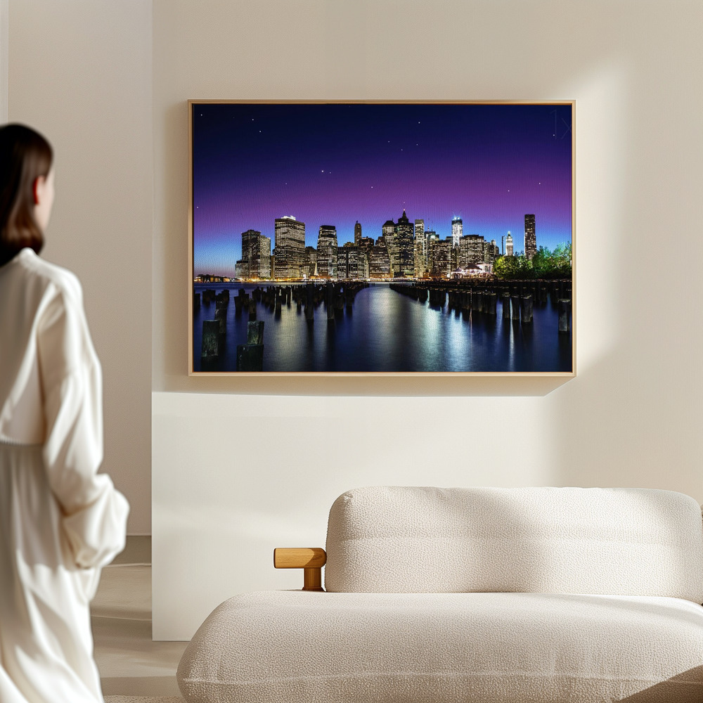 Canvas schilderi - New York Sky Line in de hal