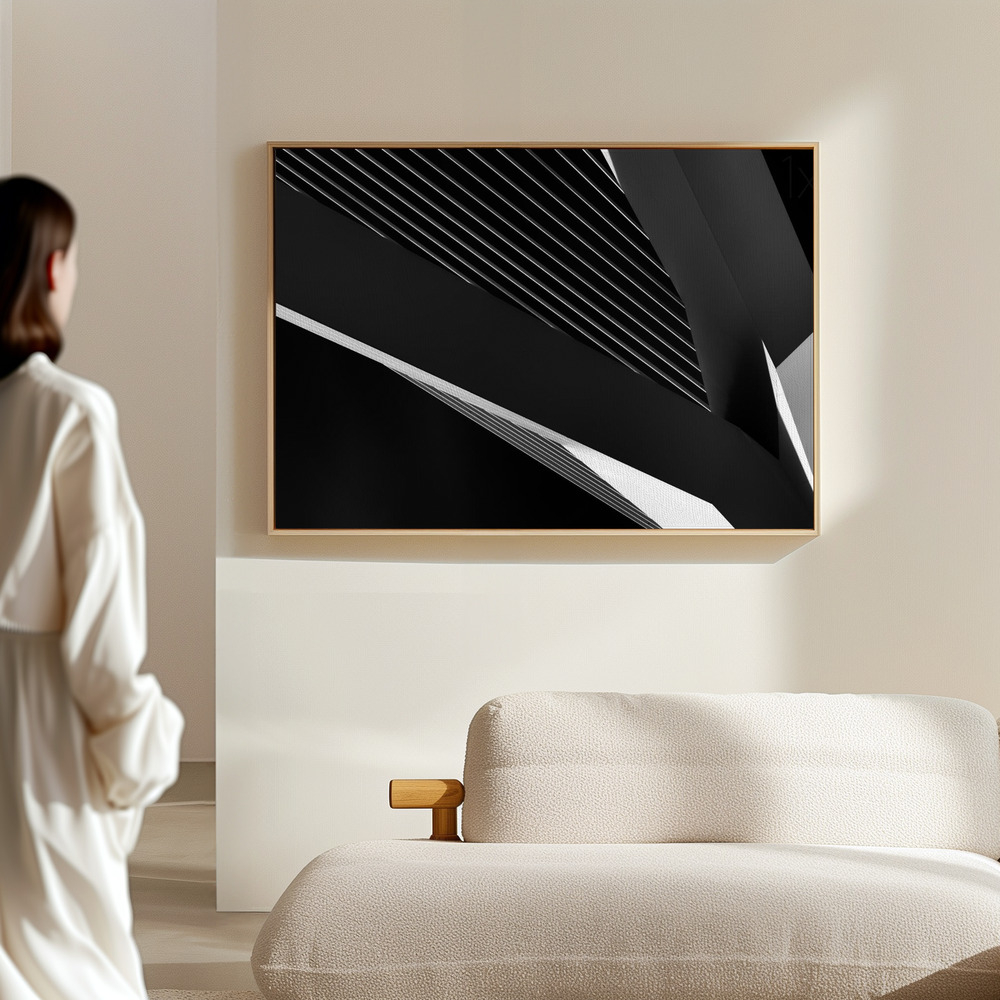 Canvas print - Abstraction of a swan in the hall