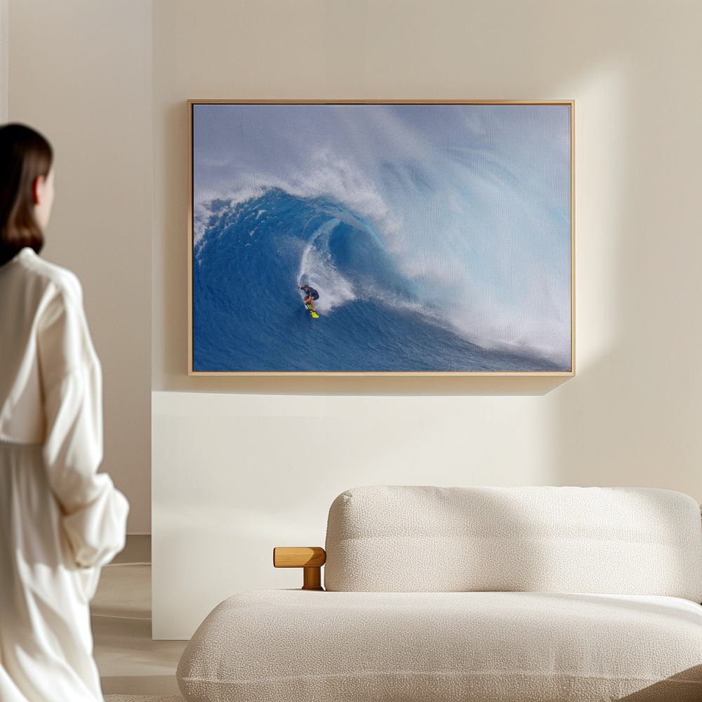 Canvas print - Surfing Jaws in the hall