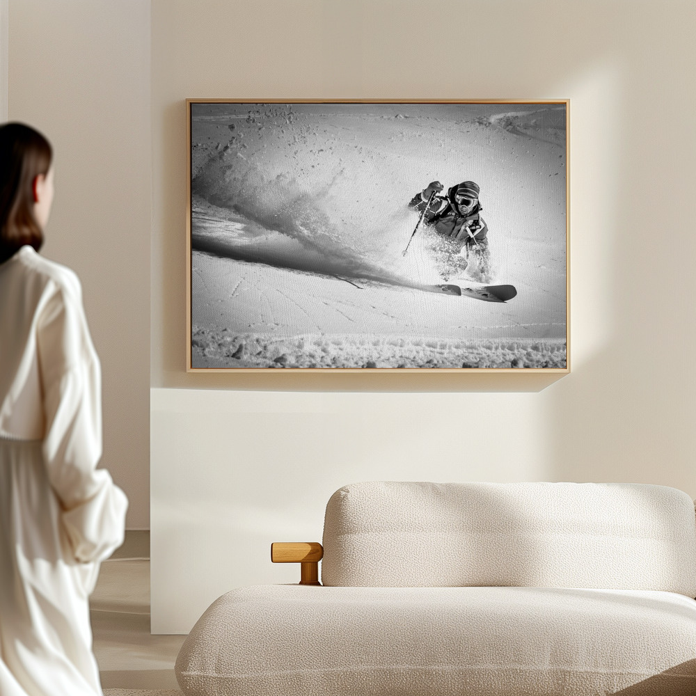 Canvas schilderi - Henri making a powder turn... in de hal