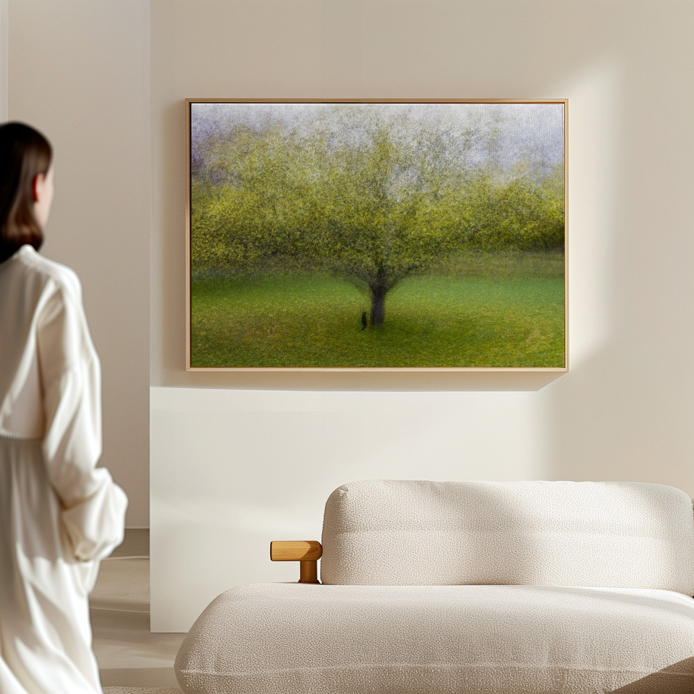 Canvas taulu - The Cat by the Tree salissa