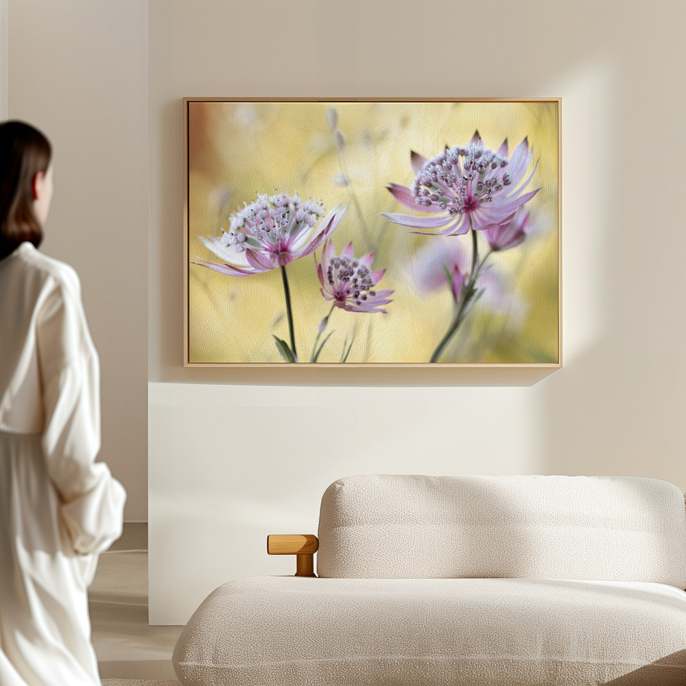 Canvas schilderi - Astrantia Major in de hal
