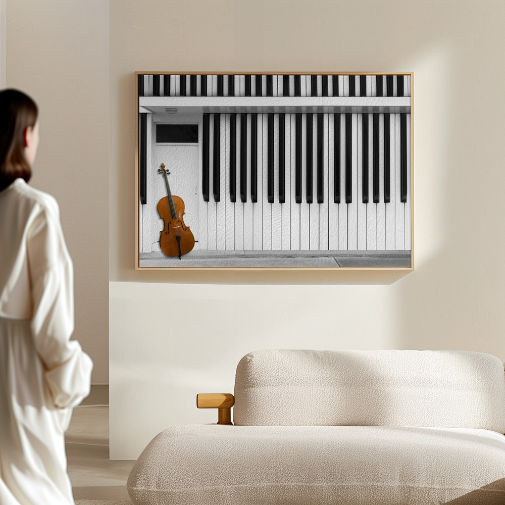 Canvas print - Cello at the Door in the hall