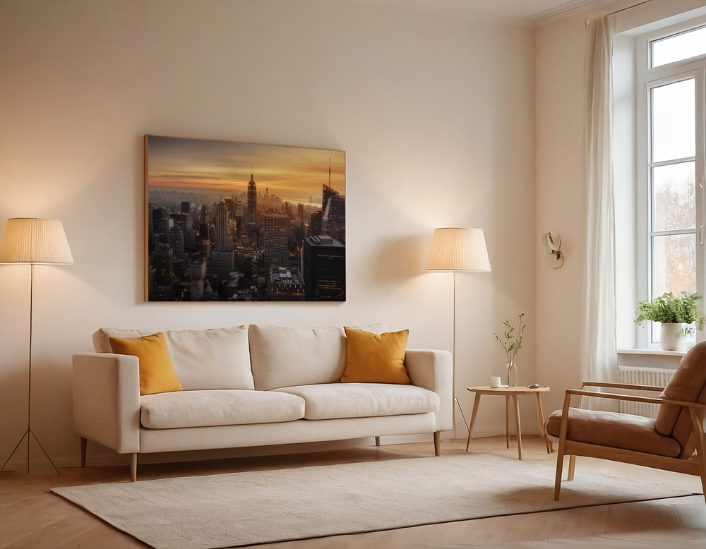 Canvas print - Manhattan's light over the sofa