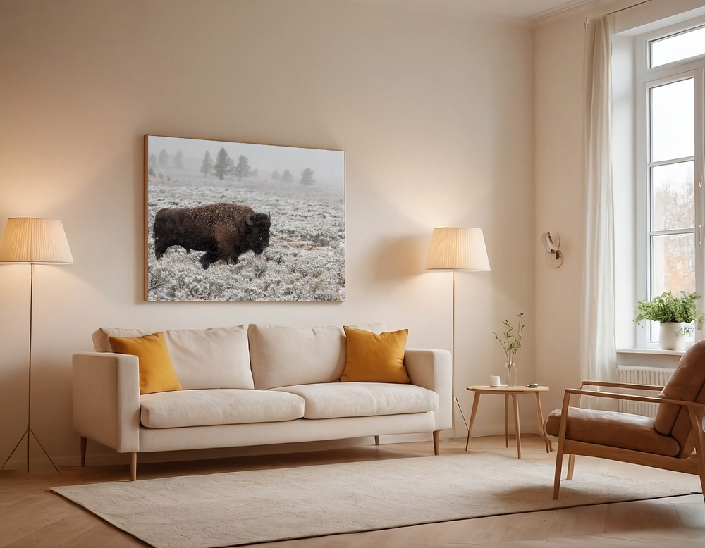 Canvas print - Late Fall Yellowstone over the sofa