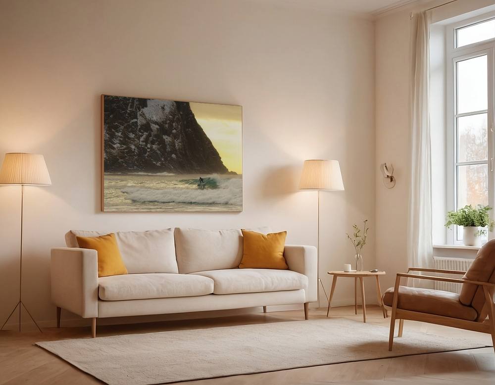 Canvas print - Only the ocean over the sofa