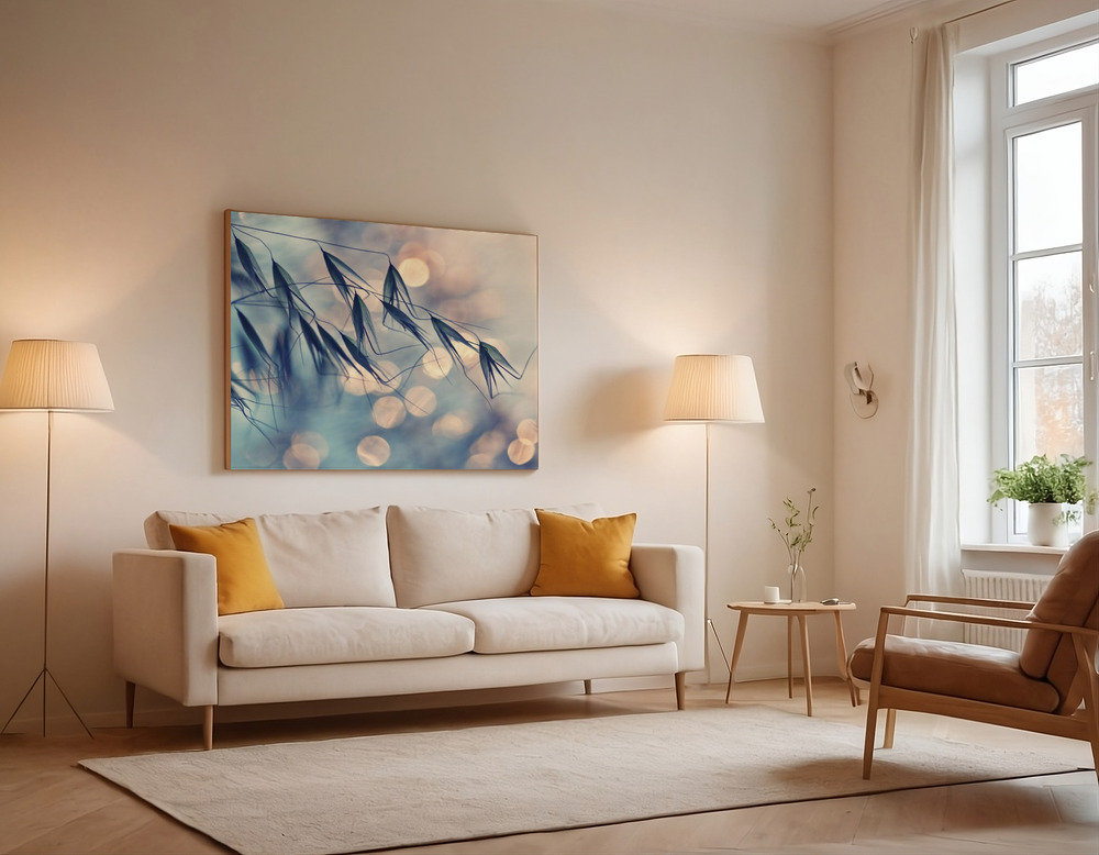 Canvas print - Untitled over the sofa