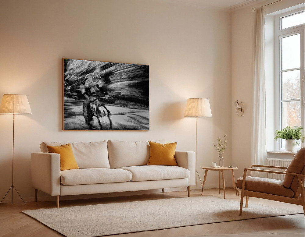 Canvas print - Fireworks over the sofa