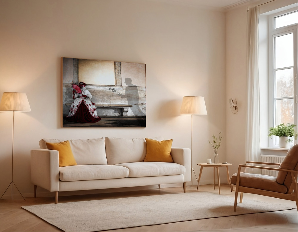 Canvas print - A Touch of Romance over the sofa