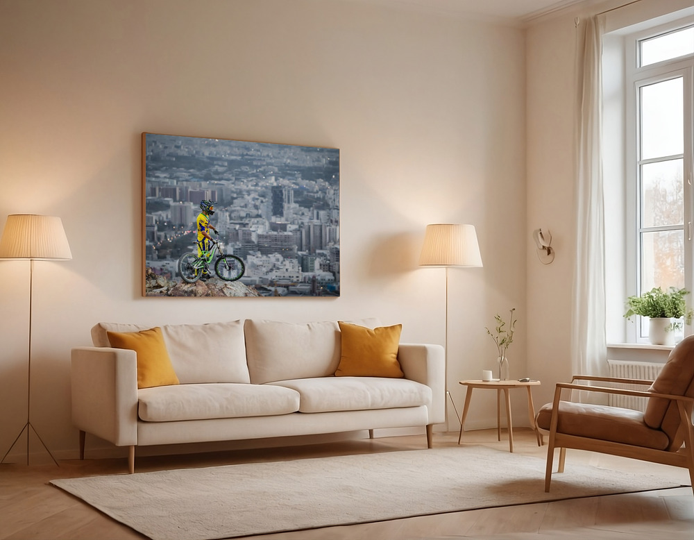 Canvas print - Downhill over the sofa