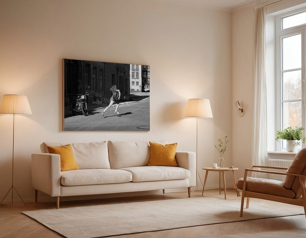 Canvas print - Freedom (from the series "Childhoods") over the sofa