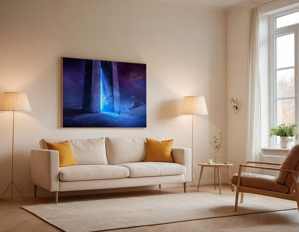 Canvas print - Time Gate over the sofa