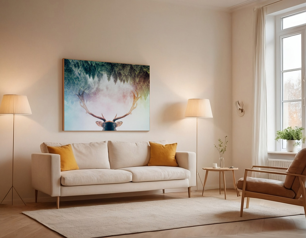 Canvas print - Antler over the sofa