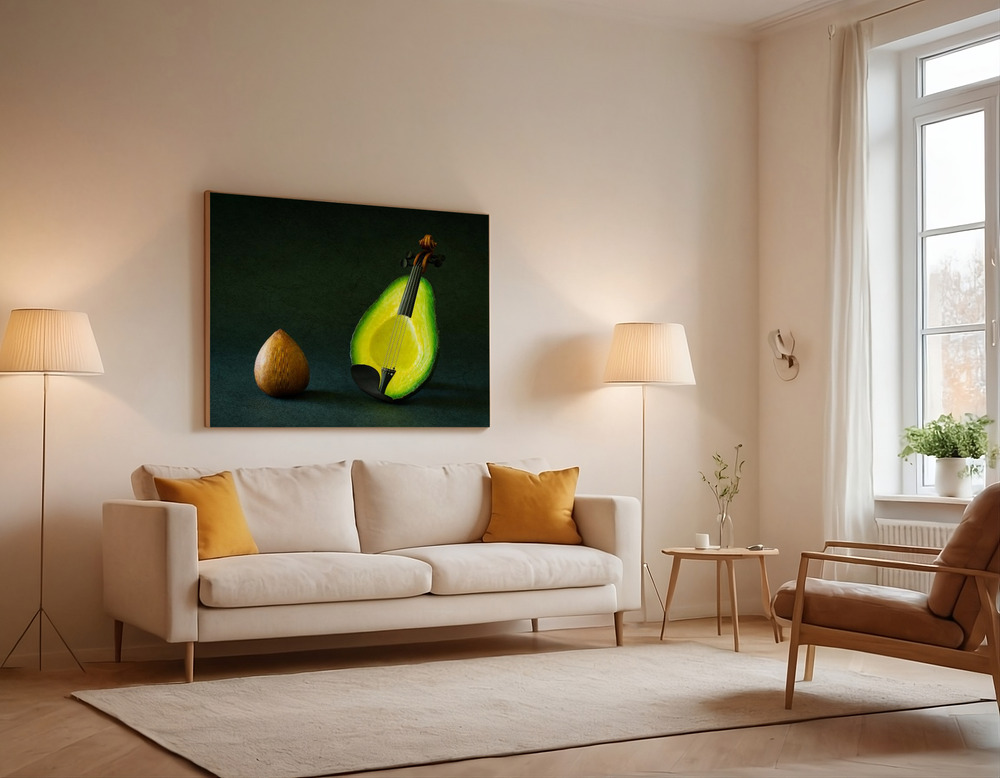 Canvas print - Aviolin over the sofa