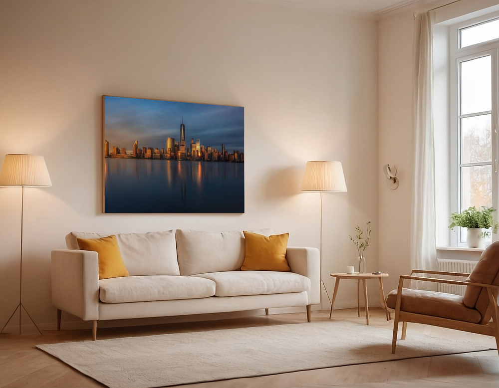 Canvas print - Blue over the sofa