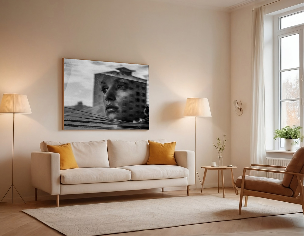 Stampe su tela - Window over the sofa