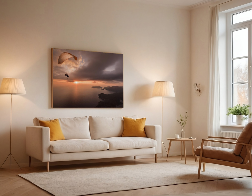 Canvas print - Ready to shoot over the sofa