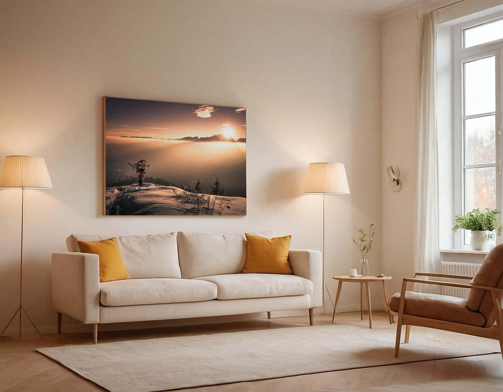 Canvas print - Greeting to the Sun over the sofa