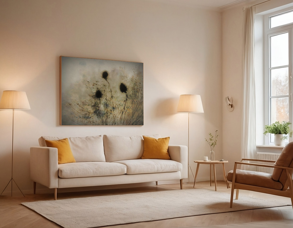 Canvas schilderi - Seed boxes over the sofa