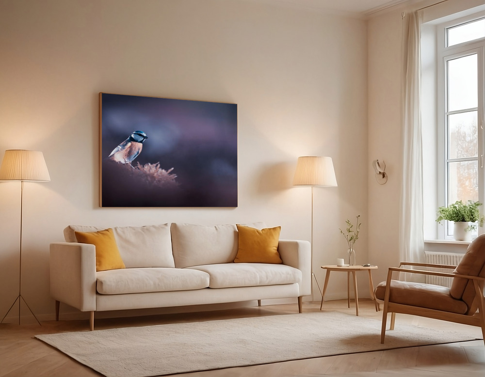Canvas print - A bird world over the sofa