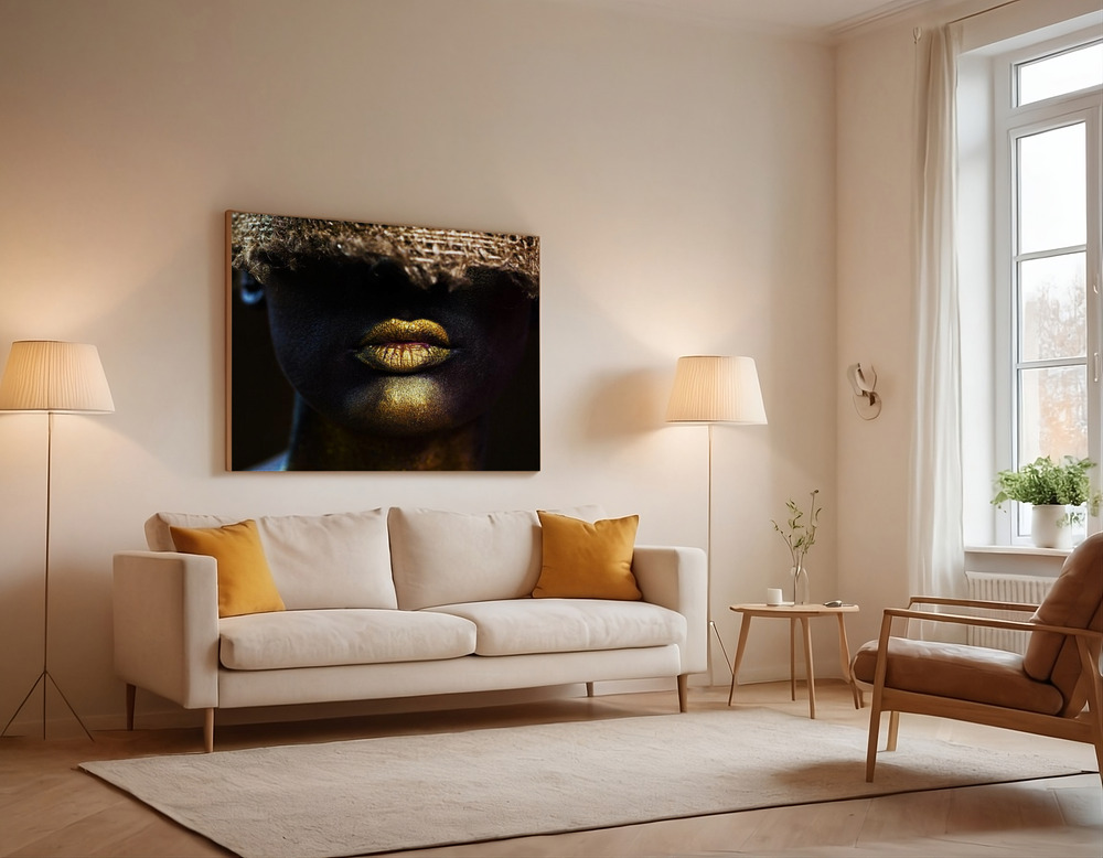 Canvas print - imperfect over the sofa
