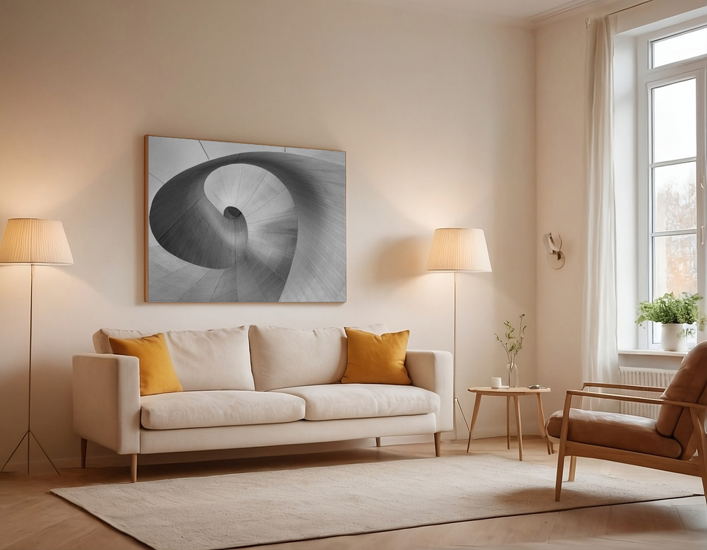 Canvas print - Curves over the sofa