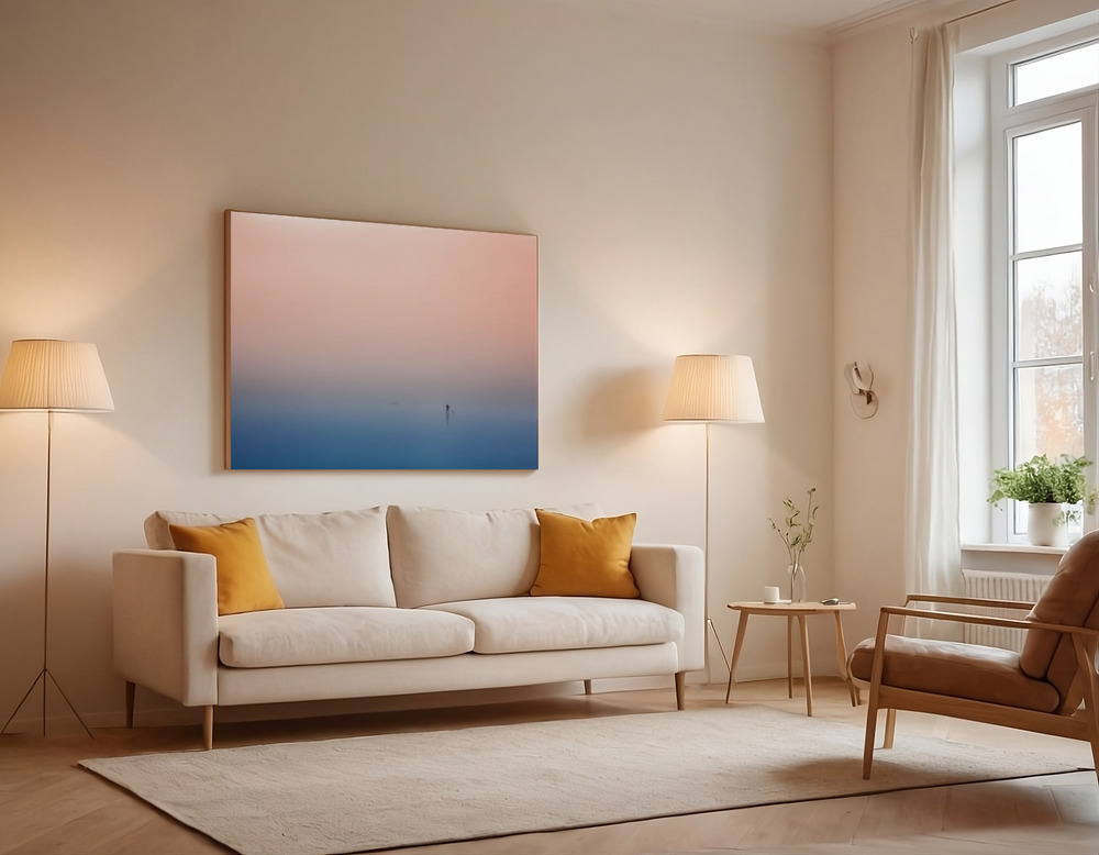 Canvas print - Stand up paddling over the sofa