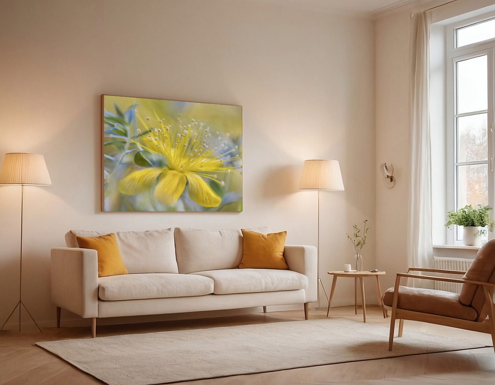 Canvas print - Hypericum over the sofa