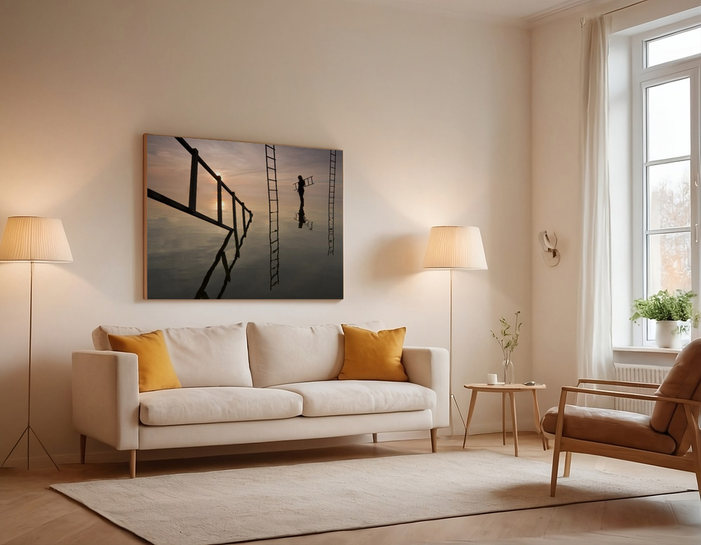 Canvas print - Ascending Reflections over the sofa