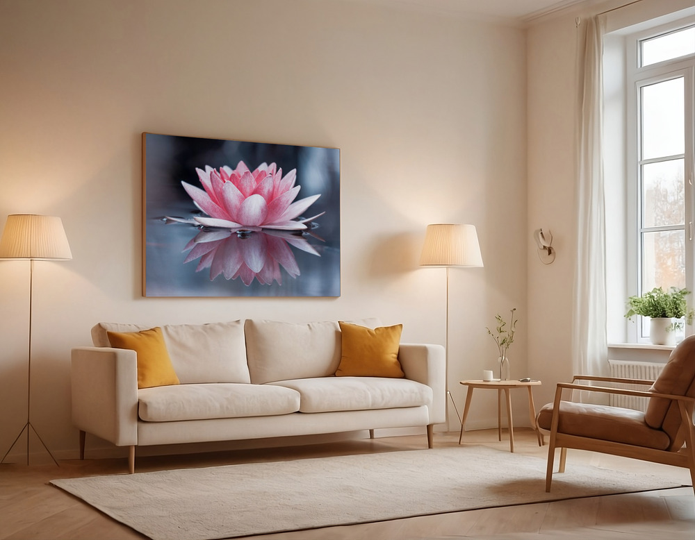 Canvas print - Padmasana over the sofa