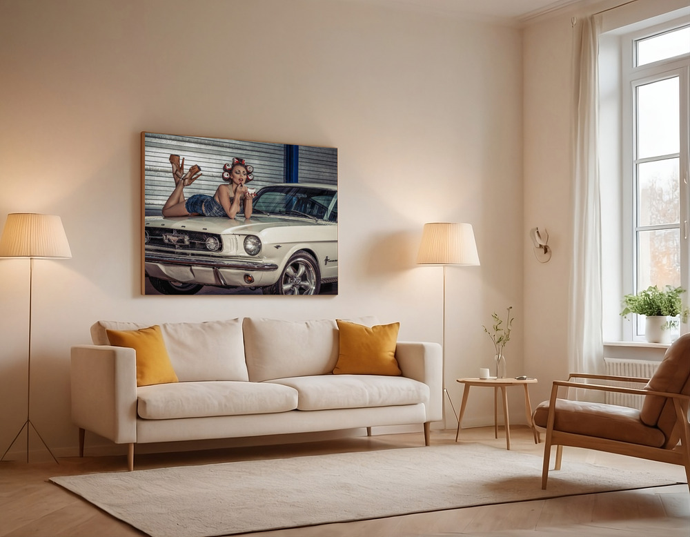 Stampe su tela - Baby you can drive my Car ..... over the sofa