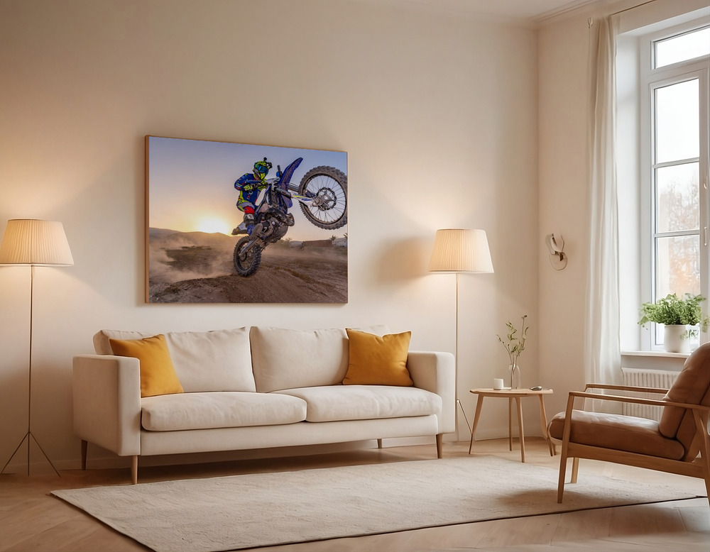 Canvas print - They Say Jump, I say I'm Mario over the sofa