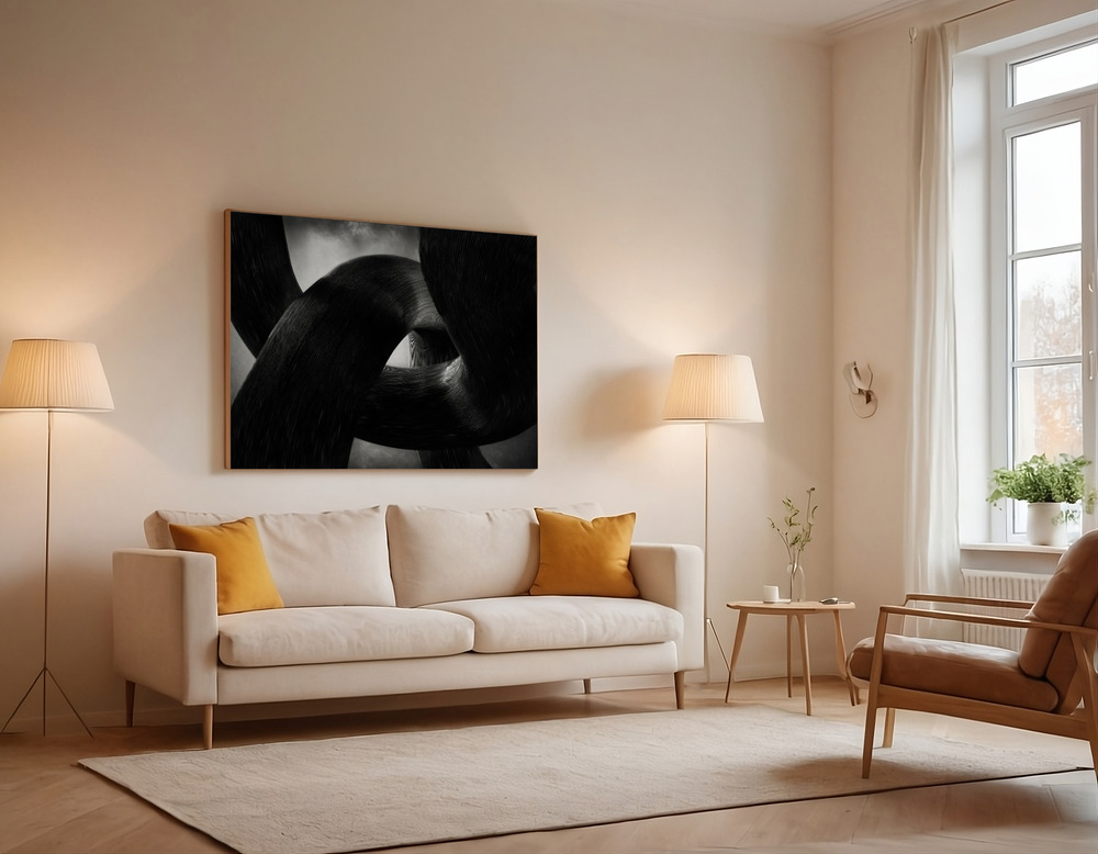 Canvas print - Switched over the sofa