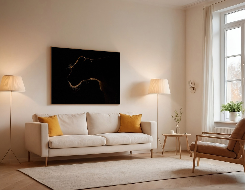 Canvas print - Silhouette of the Savanna over the sofa