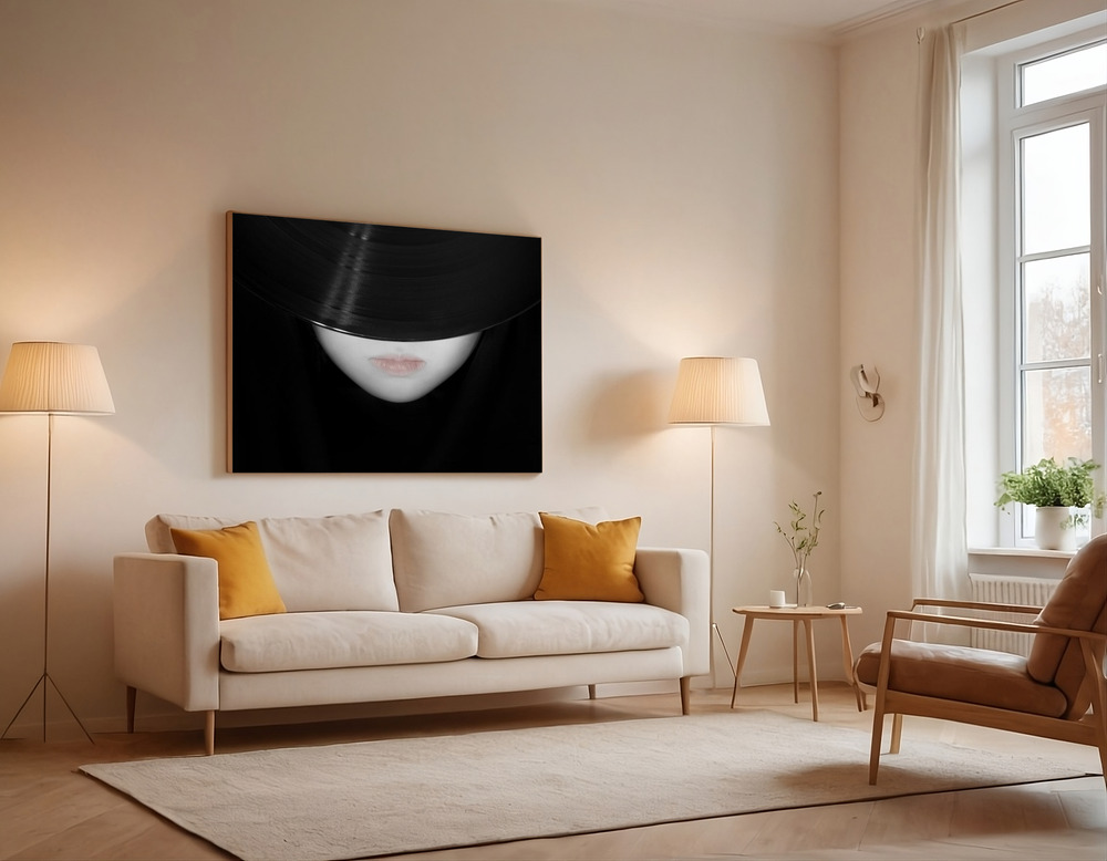 Canvas print - Hiding in LP over the sofa