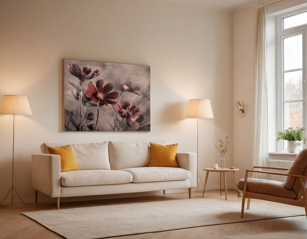 Canvas print - Cosmos 2019 over the sofa