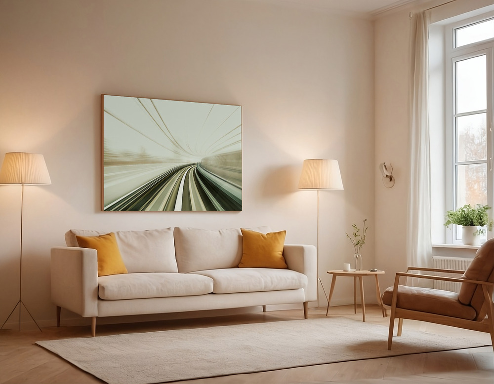 Canvas print - Ethereal Swell over the sofa